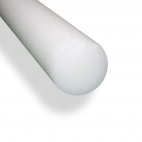 Barra Redonda De Nylon PA6 - Varias Medidas (de 25 A 160mm), 1 Metro De Largo, Blanca