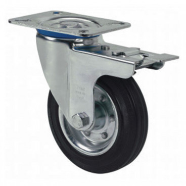 RUEDA DE GOMA GIRATORIA CON FRENO SERIE 10ZV-BS RUEDA DE GOMA GIRATORIA CON FRENO SERIE 10ZV-BS