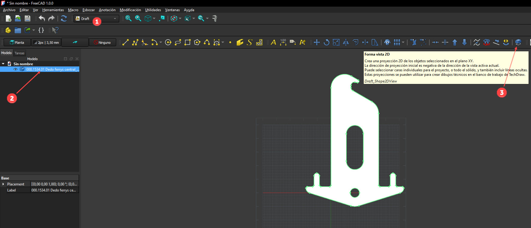 FreeCAD - Crear una capa de vista 2D