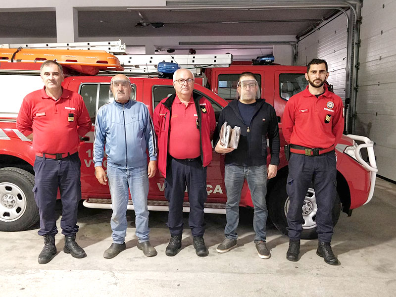 Bomberos Valença Donación Viseras Protectoras VP1